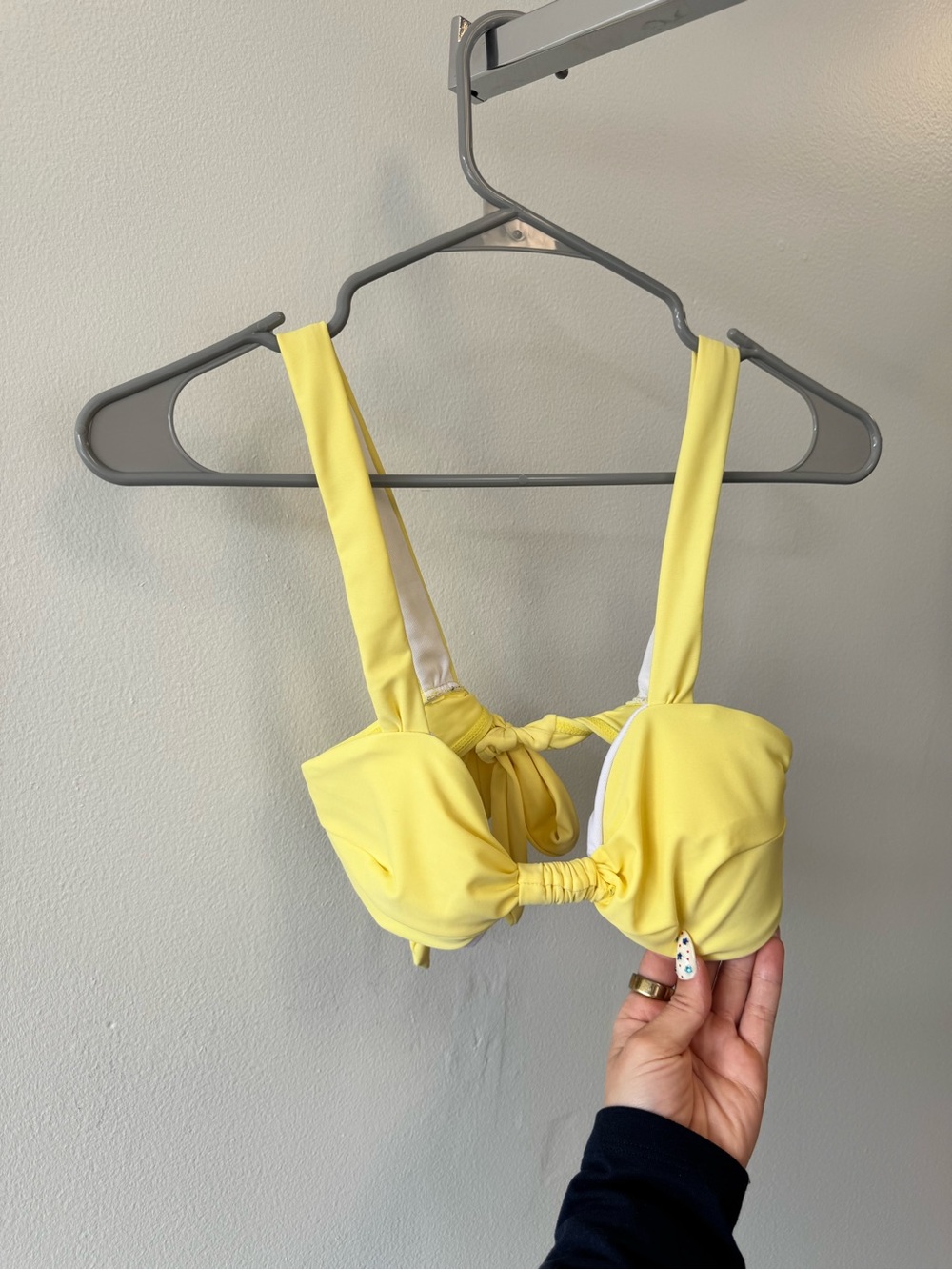 Yellow Tie-Front Bikini Set